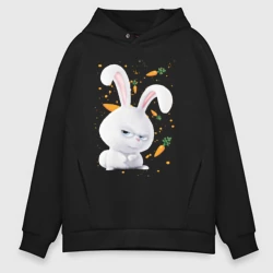 Мужское светящееся худи Кролик Снежок и морковки