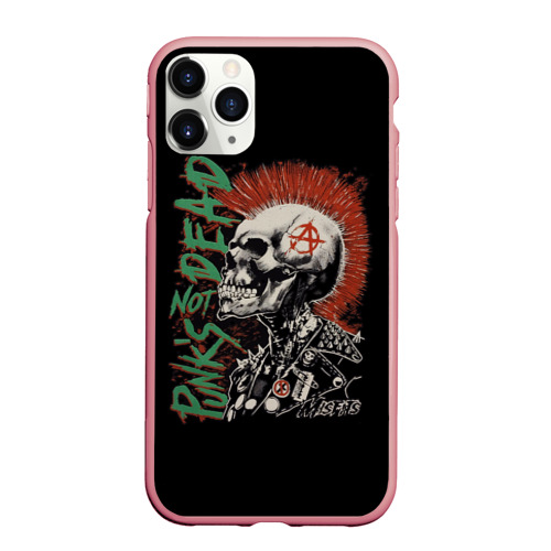 Чехол для iPhone 11 Pro Max матовый Punk's not dead, цвет баблгам