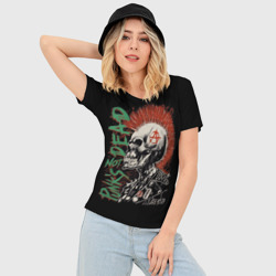 Женская футболка 3D Slim Punk's not dead - фото 2