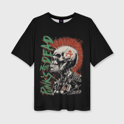 Женская футболка oversize 3D Punk's not dead