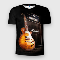 Мужская футболка 3D Slim Рокерская гитара