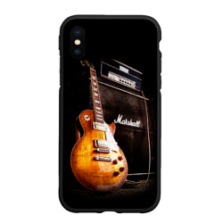 Чехол для iPhone XS Max матовый Рокерская гитара