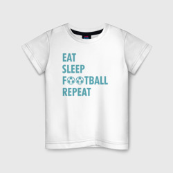 Детская футболка хлопок Еда, сон, футбол