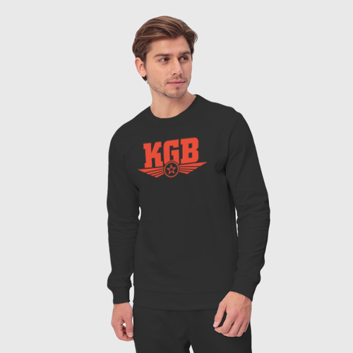 Мужской костюм хлопок KGB Red, цвет черный - фото 5