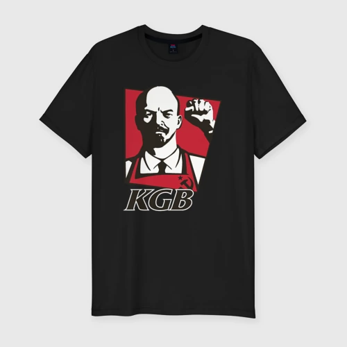 Мужская футболка хлопок Slim KGB Lenin
