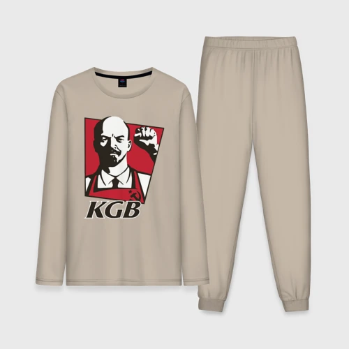 Мужская пижама с лонгсливом хлопок KGB Lenin