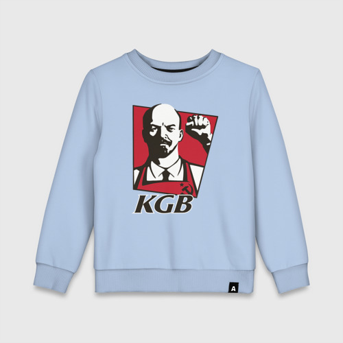 Детский свитшот хлопок KGB Lenin, цвет мягкое небо