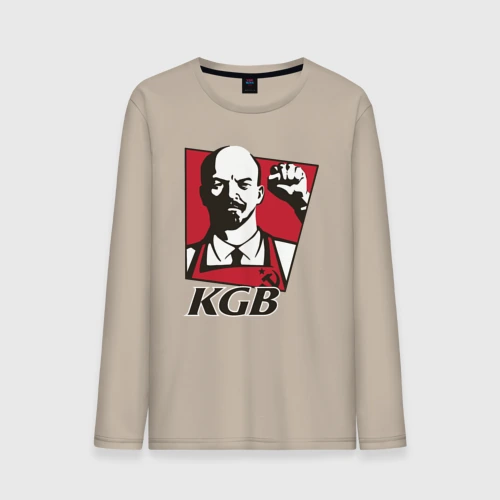 Мужской лонгслив хлопок KGB Lenin