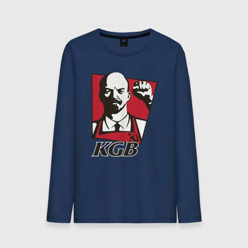 Мужской лонгслив хлопок KGB Lenin