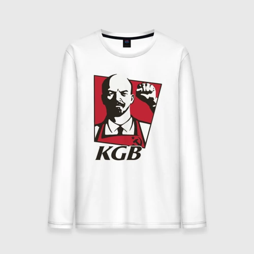 Мужской лонгслив хлопок KGB Lenin
