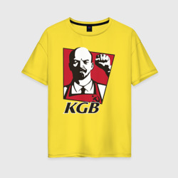 Женская футболка хлопок Oversize KGB Lenin