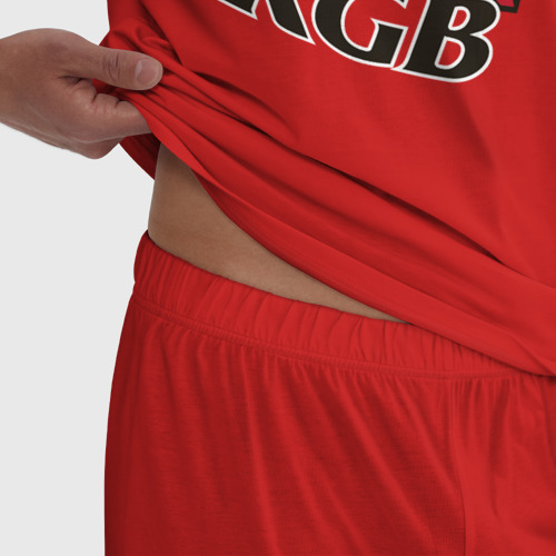 Мужская пижама хлопок KGB Lenin, цвет красный - фото 6