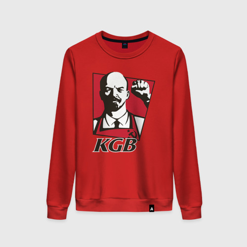 Женский свитшот хлопок KGB Lenin, цвет красный