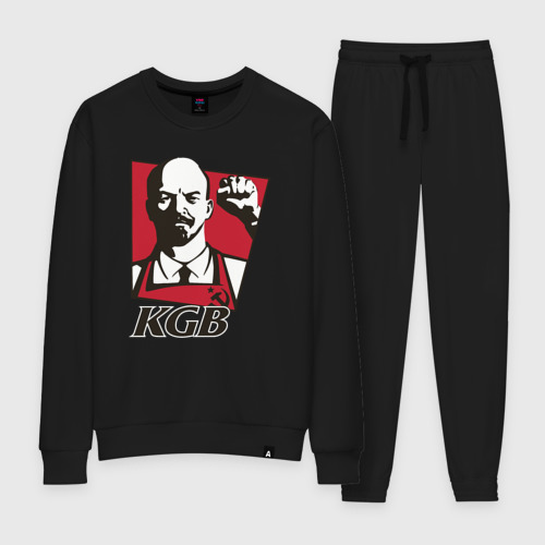 Женский костюм хлопок KGB Lenin, цвет черный