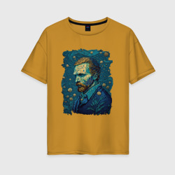 Женская футболка хлопок Oversize Ван Гог - портрет