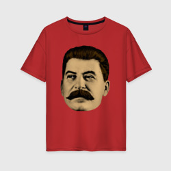Женская футболка хлопок Oversize Сталин СССР