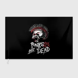 Флаг 3D Punks not dead - анархия