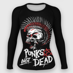 Женский рашгард 3D Punks not dead - анархия