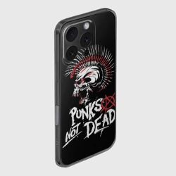 Чехол для iPhone 16 Pro силиконовый с защитой камеры Punks not dead - анархия - фото 2