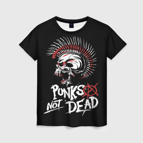 Женская футболка 3D Punks not dead - анархия, цвет 3D печать