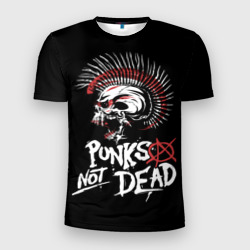 Мужская футболка 3D Slim Punks not dead - анархия