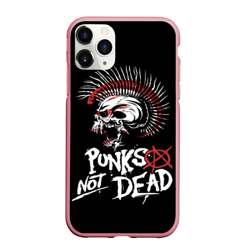 Чехол для iPhone 11 Pro Max матовый Punks not dead - анархия, цвет баблгам