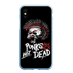 Чехол для iPhone XS Max матовый Punks not dead - анархия