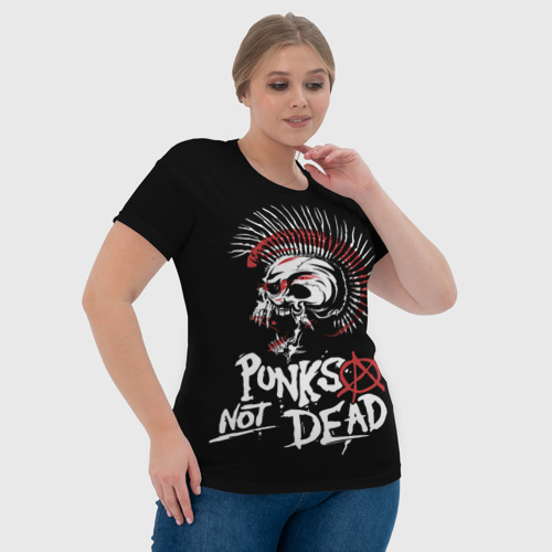 Женская футболка 3D Punks not dead - анархия, цвет 3D печать - фото 6