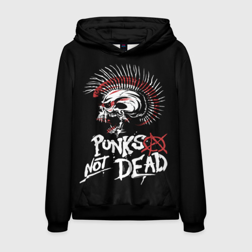 Мужская толстовка 3D Punks not dead - анархия, цвет черный