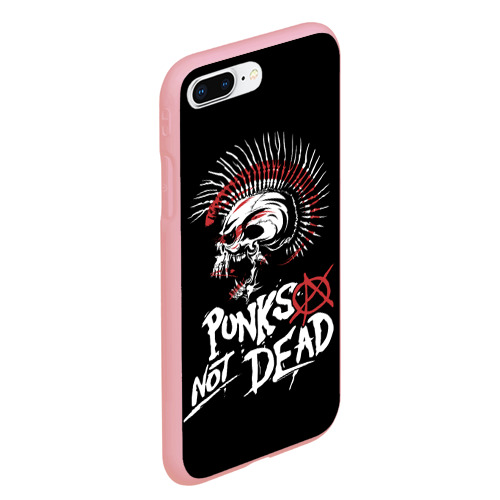 Чехол для iPhone 7Plus/8 Plus матовый Punks not dead - анархия, цвет баблгам - фото 3