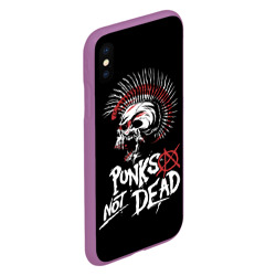 Чехол для iPhone XS Max матовый Punks not dead - анархия - фото 2