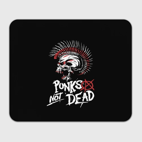 Прямоугольный коврик для мышки Punks not dead - анархия