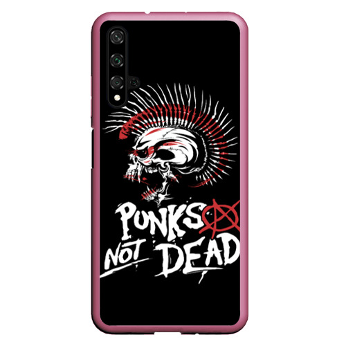 Чехол для Honor 20 Punks not dead - анархия, цвет малиновый