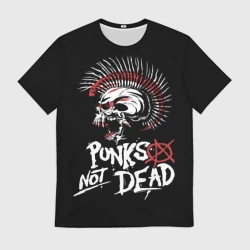 Мужская футболка 3D Punks not dead - анархия