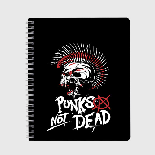 Тетрадь Punks not dead - анархия, цвет линия