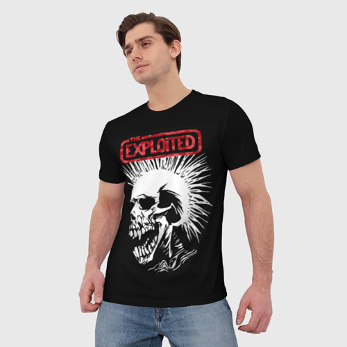Мужская футболка 3D с принтом Exploited - панк, фото на моделе #1