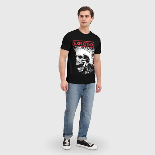 Мужская футболка 3D с принтом Exploited - панк, вид сбоку #3