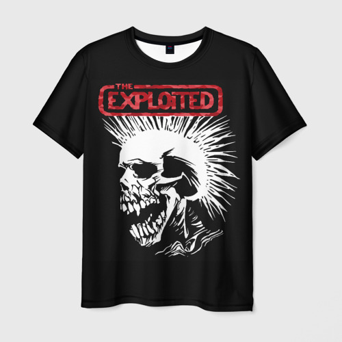 Мужская футболка с принтом Exploited - панк, вид спереди №1