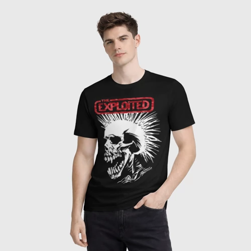 Мужская футболка 3D с принтом Exploited - панк, фото на моделе #1