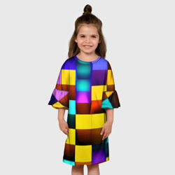 Детское платье 3D Тетрис: вид сверху - фото 2
