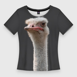 Женская футболка 3D Slim Голова страуса