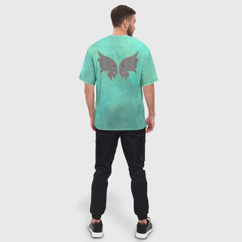 Мужская футболка oversize 3D Крылья феи, цвет 3D печать - фото 4