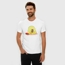 Мужская футболка хлопок Slim Птенец и шоколад - фото 2