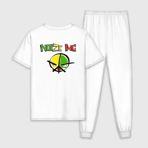 Мужская пижама хлопок с принтом Noize MC рэп, вид сзади #1