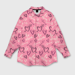 Мужская рубашка oversize 3D Be mine паттерн