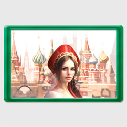 Магнит 45*70 Девушка в кокошнике с косой - кремль