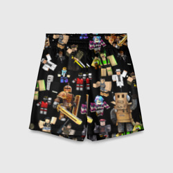 Детские спортивные шорты 3D Роблокс и его персонажи