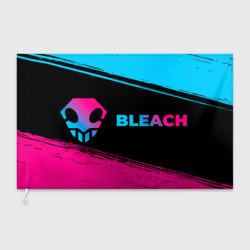 Флаг 3D Bleach - neon gradient: надпись и символ