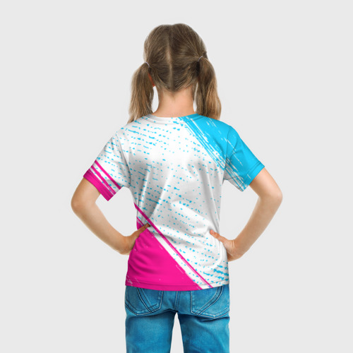 Детская футболка 3D Angels of Death neon gradient style: надпись, символ, цвет 3D печать - фото 6