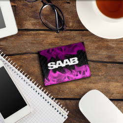 Обложка для студенческого билета Saab pro racing: надпись и символ - фото 2